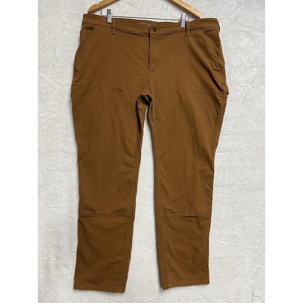 Carhartt 105999 Rugged Flex Double Front Canvas Pants Brown Womens 18R NWOT